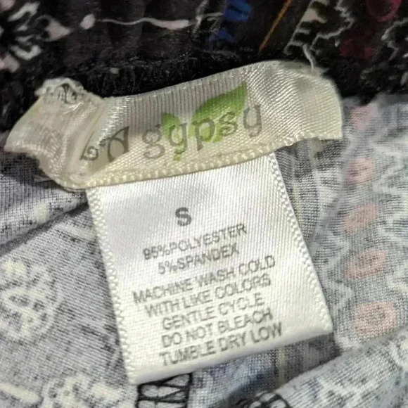 LA Gypsy Flared Boho High Rise Leggings - S - Picture 11 of 11